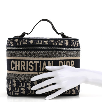 CHRISTIAN DIOR Oblique Diortravel Vanity Case Blue
