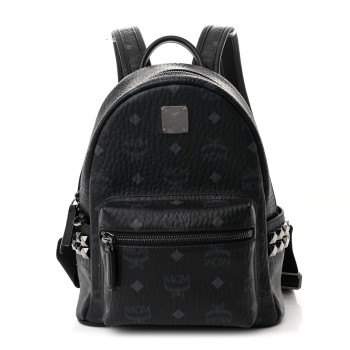 MCM Visetos Side Stud Mini Stark Backpack Black