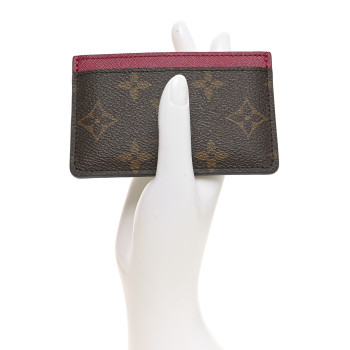 LOUIS VUITTON Monogram Card Holder Fuchsia