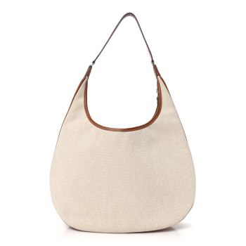 HERMES Toile Natural Barenia Gao Ecru Fauve