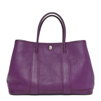 HERMES Negonda Garden Party Tote 30 TPM Cassis