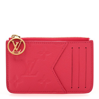 LOUIS VUITTON Empreinte Monogram Zipped Romy Card Holder Grenade