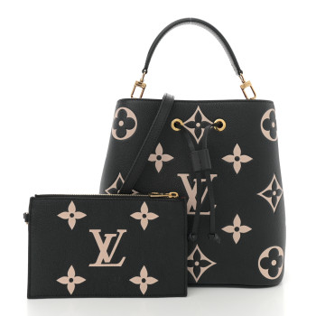 LOUIS VUITTON Empreinte Monogram Giant Neonoe MM Black Beige