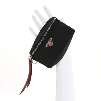PRADA Tessuto Nylon Wrist Pouch Black