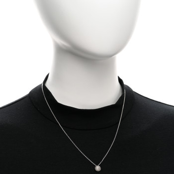 DAVID YURMAN Sterling Silver Diamond 9mm Petite Pave Pendant Necklace