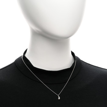 TIFFANY Sterling Silver 12mm Elsa Peretti Teardrop Pendant Necklace
