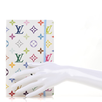 LOUIS VUITTON LV x TM Monogram Multicolor Jane Notebook MM White