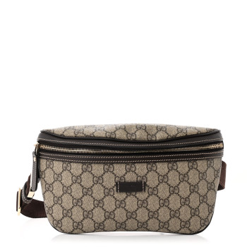 GUCCI GG Supreme Monogram Belt Bag Dark Brown