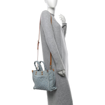 LOUIS VUITTON Monogram Washed Denim Let Go PM Sky Blue