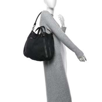 GUCCI Monogram Medium Abbey Convertible Tote Black