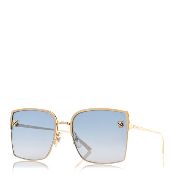 CARTIER Panthere De Cartier Square Sunglasses Gold