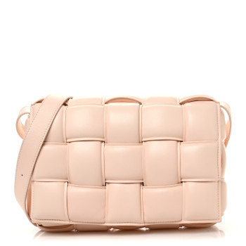 BOTTEGA VENETA Nappa Maxi Intreccio Padded Cassette Crossbody Bag Melon Washed