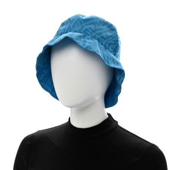 FENDI X SARA COLEMAN Canvas FF Vertigo Bucket Hat L Turquoise