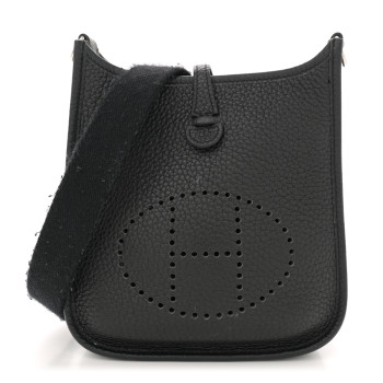HERMES Taurillon Clemence Evelyne TPM Black