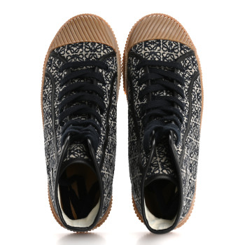 LOEWE Jacquard Anagram Calfskin High Top Sneakers 41 Navy LOEWE Jacquard Anagram Calfskin High Top Sneakers 41 Navy