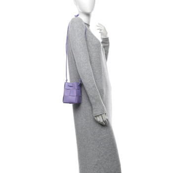 BOTTEGA VENETA Nappa Maxi Intrecciato Mini Cassette Bucket Bag Wisteria