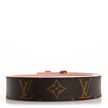 LOUIS VUITTON Calfskin Monogram 30mm LV Initiales Reversible Belt 85 34 Rose Ballerine
