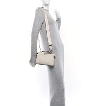 FENDI Cuoio Romano Vitello Cover Bi-Color Peekaboo I See U X Cross Satchel Ghiaia Oliva