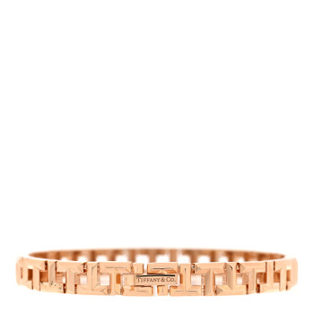 TIFFANY 18K Rose Gold Narrow T True Bracelet