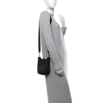HERMES Taurillon Clemence Evelyne TPM Black