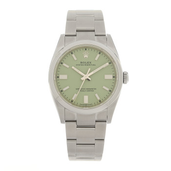 ROLEX Stainless Steel 36mm Oyster Perpetual Watch Pistachio 126000