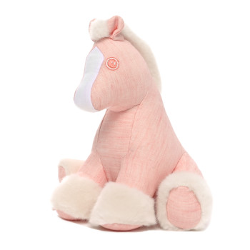 HERMES Linen Baby Hermy Plush Toy Rose Lilas