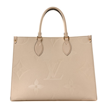 LOUIS VUITTON Empreinte Monogram Giant Onthego MM Creme