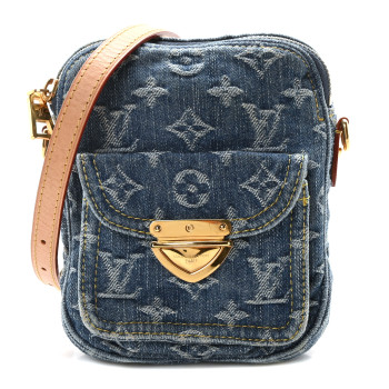 LOUIS VUITTON Denim Fairfax Pochette Blue