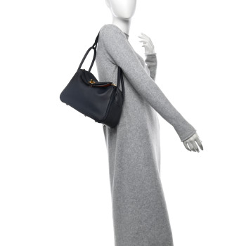 HERMES Swift Verso Lindy 26 Bleu Indigo Orange Poppy