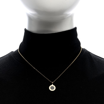 BULGARI 18K Yellow Gold Black Onyx BVLGARI BVLGARI Pendant Necklace