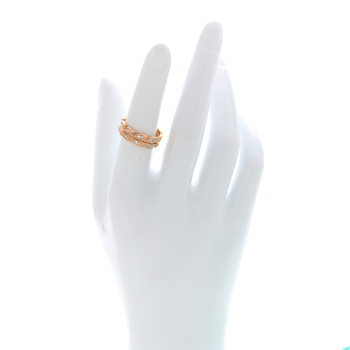 TIFFANY 18K Rose Gold Diamond .38ct Victoria Vine Ring 52 6