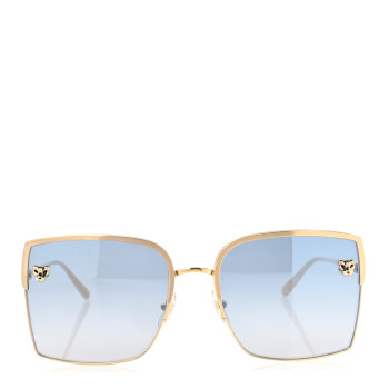 CARTIER Panthere De Cartier Square Sunglasses Gold