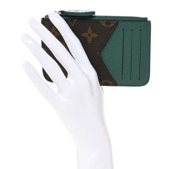 LOUIS VUITTON Monogram Zipped Romy Card Holder Borneo Green