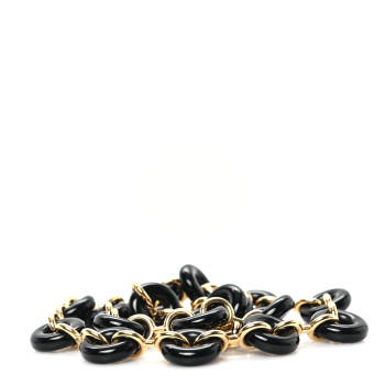 LOEWE Brass Donut Chain Shoulder Strap Black Gold