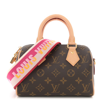 LOUIS VUITTON Monogram Speedy Bandouliere 20 Fuchsia