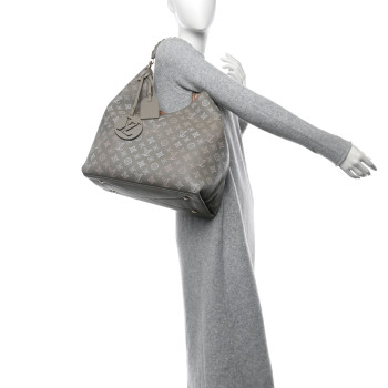 LOUIS VUITTON Reverse Mahina Carmel Hobo Gray