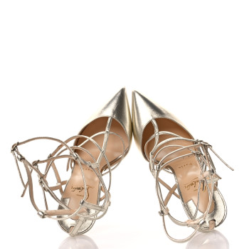 CHRISTIAN LOUBOUTIN Metallic Nappa Kadreyana 100 Pumps 40 Sahara