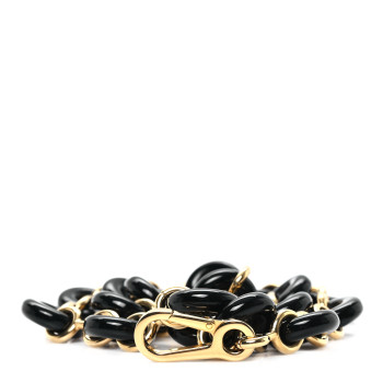 LOEWE Brass Donut Chain Shoulder Strap Black Gold