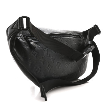 LOUIS VUITTON Calfskin Monogram Shadow Discovery Bumbag Black