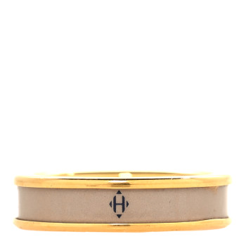 HERMES Enamel Uni Ring 57 8 Marron Glace