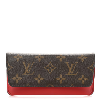 LOUIS VUITTON Monogram Woody Glasses Case Rouge