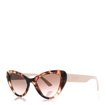 PRADA Acetate Cat Eye Sunglasses SPR 13Y Tortoise Beige