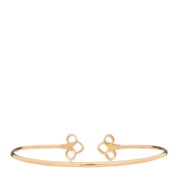 TIFFANY 18K Rose Gold Diamond Fleur De Lis Wire Bracelet