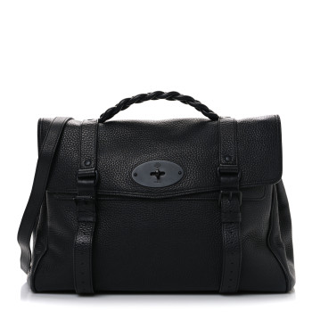 MULBERRY Heavy Grain Oversized Alexa Black