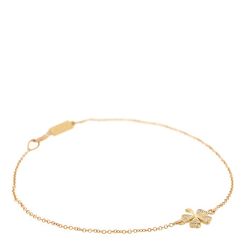 JENNIFER MEYER 18K Yellow Gold Diamond Mini Clover Bracelet