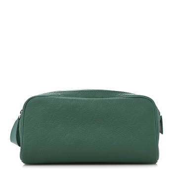 LOUIS VUITTON Taurillon Monogram Dopp Kit Toilet Pouch Borneo Green