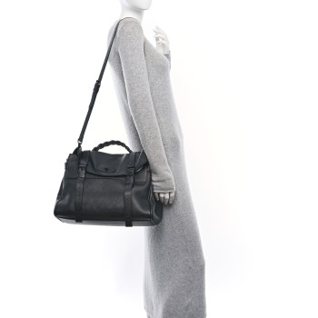MULBERRY Heavy Grain Oversized Alexa Black