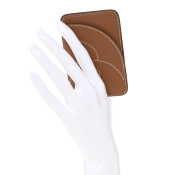 HERMES Swift Stitched Cheval MagSafe Card Holder Gold