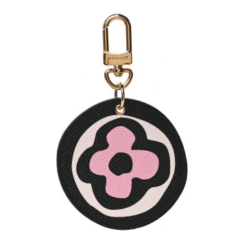 LOUIS VUITTON Monogram Wild At Heart Illustre Bag Charm Key Ring Black
