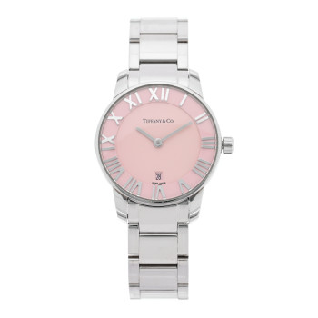 TIFFANY Stainless Steel 29mm Atlas 2-Hand Quartz Watch Pink